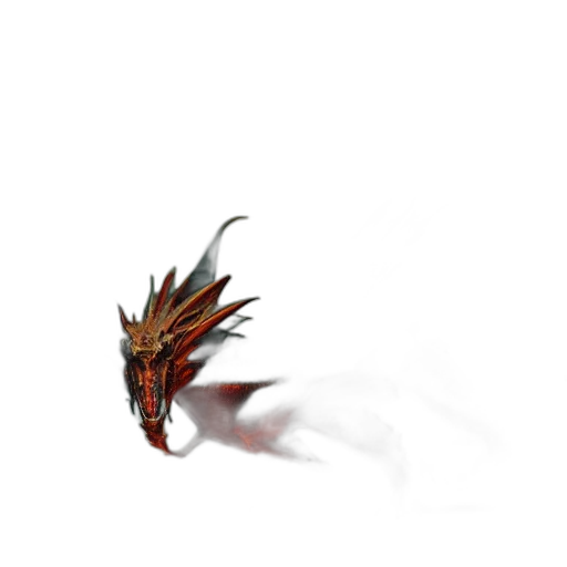 dragon, creature, staff, weapon, concept art, fantasy art, 3d render, pixel art transparent PNG cut-out