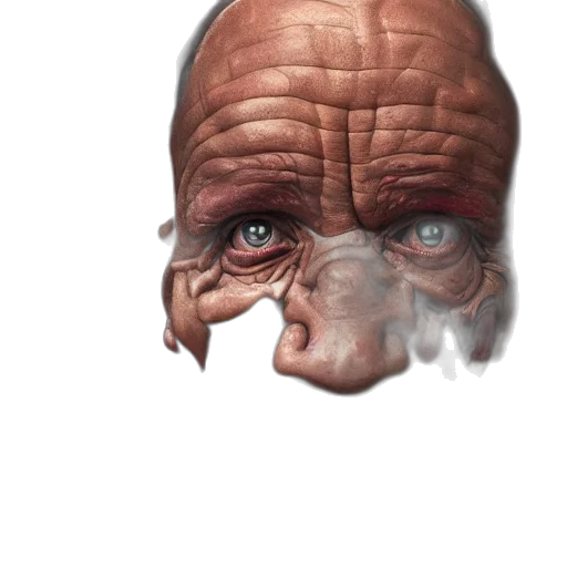 face, mask, creature, hair transparent PNG cut-out