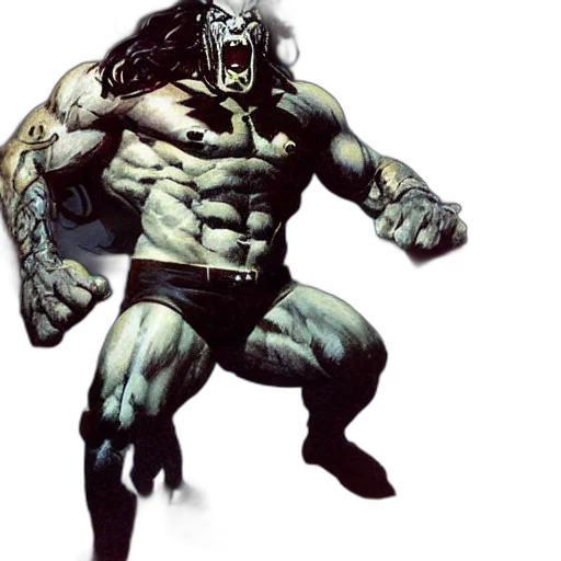creature, comic book art, concept art, fantasy art, photorealistic, lobo, painting, frank transparent PNG cut-out