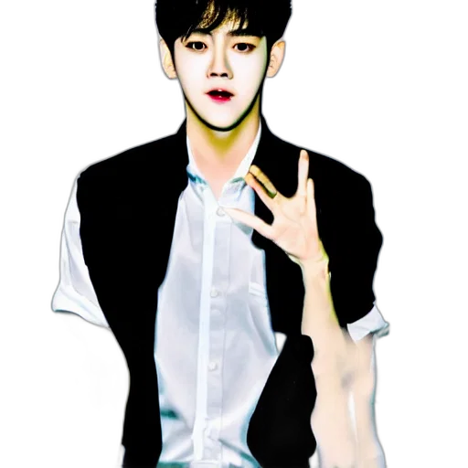 cartoon, photorealistic, pixel art, watercolor, byun, baekyhun, exo, drowning transparent PNG cut-out