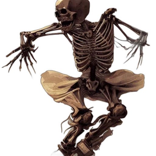 creature, robot, animal, staff, concept art, 3d render, skeleton, fashion transparent PNG cut-out