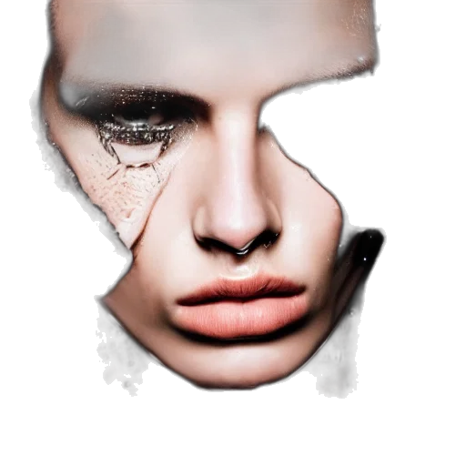 face, mask, hair, crown transparent PNG cut-out