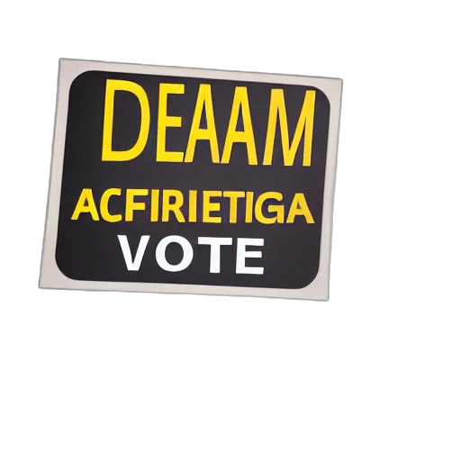 artificial, intelligence, robot, holding, sign, text, reads, dream transparent PNG cut-out