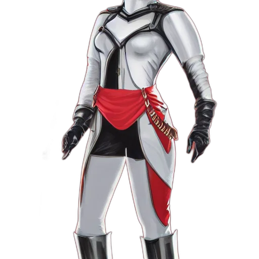 robot, jacket, staff, weapon, concept art, 3d render, comic book art, monochrome transparent PNG cut-out