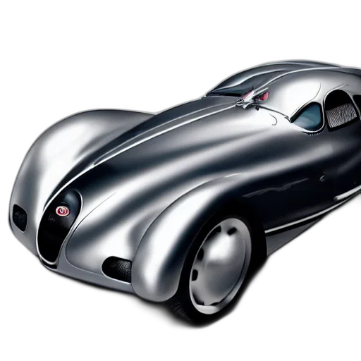 car, 3d render, photorealistic, concept art, bugatti, type, atalante, concept transparent PNG cut-out