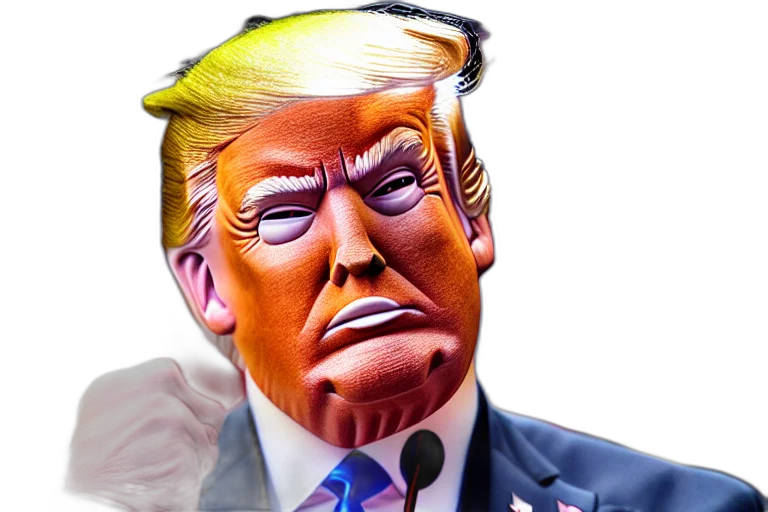 mask, face, staff, 3d render, photorealistic, cartoon, concept art, trump transparent PNG cut-out
