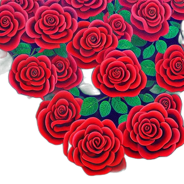 flower, jewelry, crown, red, beautiful, painting, hundreds, roses transparent PNG cut-out
