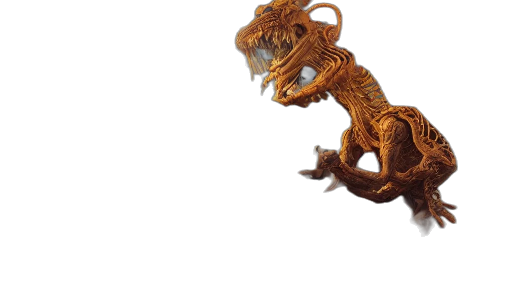 dragon, creature, animal, staff transparent PNG cut-out