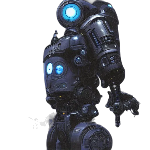 robot, weapon, staff, concept art transparent PNG cut-out