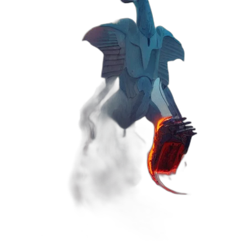 robot, dragon, creature, mask, concept art, fantasy art, pixel art, 3d render transparent PNG cut-out
