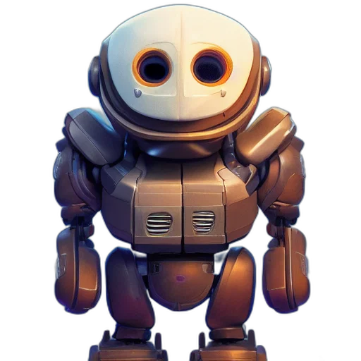 robot, creature, 3d render, concept art transparent PNG cut-out