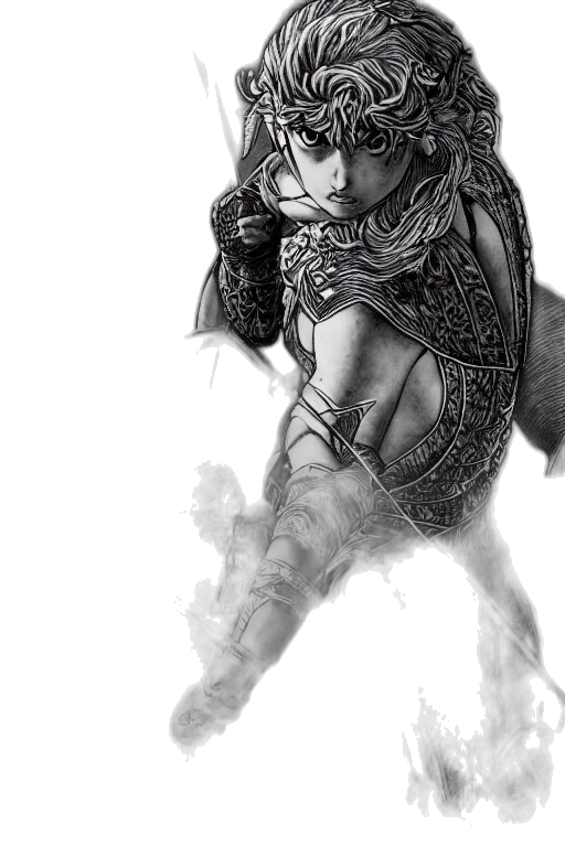 dragon, sword, weapon, comic book art transparent PNG cut-out