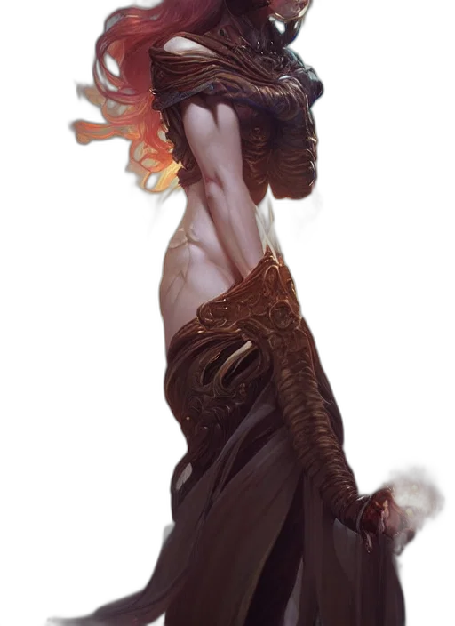 dragon, creature, dress, staff, fantasy art, concept art, photorealistic, comic book art transparent PNG cut-out