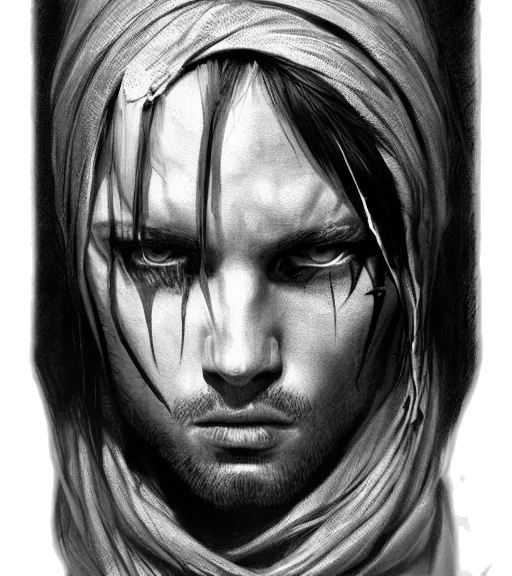face, mask, crown, hair, pencil sketch, fantasy art, photorealistic, comic book art transparent PNG cut-out
