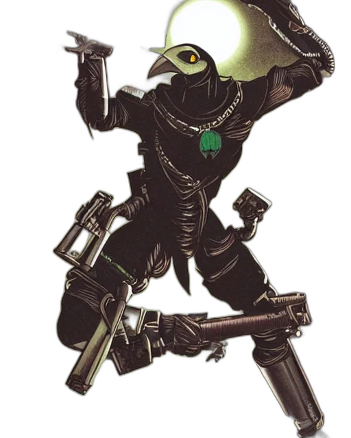 robot, weapon, staff, animal, concept art, cyberpunk, fantasy art, 3d render transparent PNG cut-out