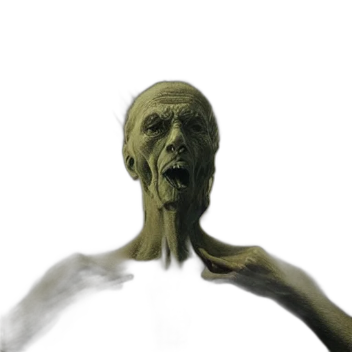 creature, mask, face, staff transparent PNG cut-out