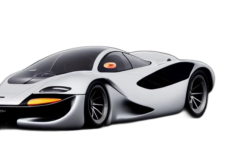 car, 3d render, concept art, photorealistic, retro, futuristic, mclaren, concept transparent PNG cut-out