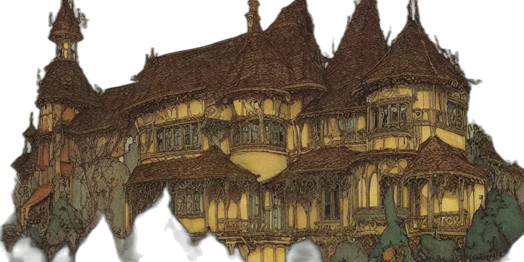 building, crown, dragon, concept art, fantasy art, 3d render, comic book art, city street transparent PNG cut-out