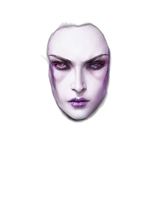 mask, face, creature, jewelry, fantasy art, concept art, watercolor, photorealistic transparent PNG cut-out