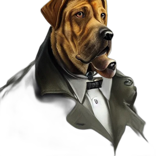 staff, animal, jacket, photorealistic transparent PNG cut-out
