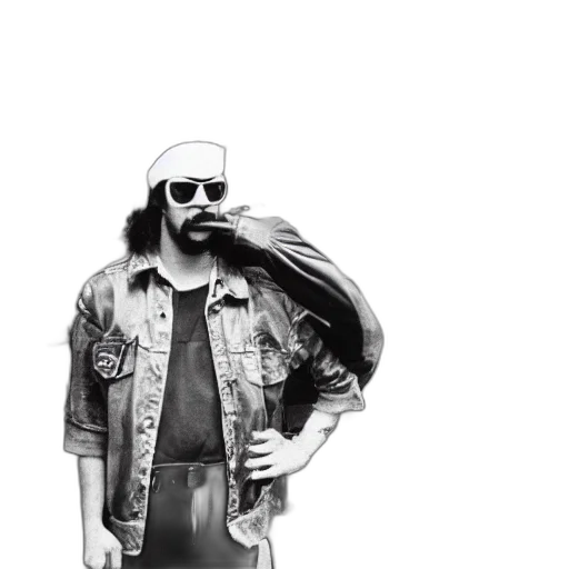 jacket, vaporwave, concept art, photorealistic, cartoon, funky, chicken, wearing transparent PNG cut-out