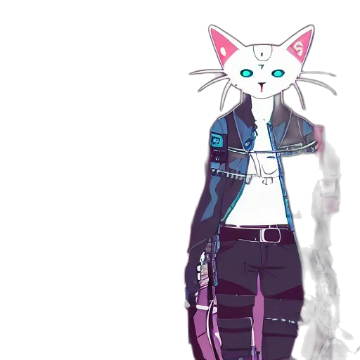 jacket, cyberpunk, concept art, vaporwave transparent PNG cut-out
