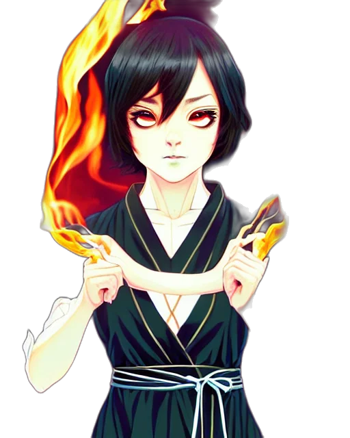 staff, jewelry, anime, pixel art, fantasy art, cartoon, fire, monochrome transparent PNG cut-out