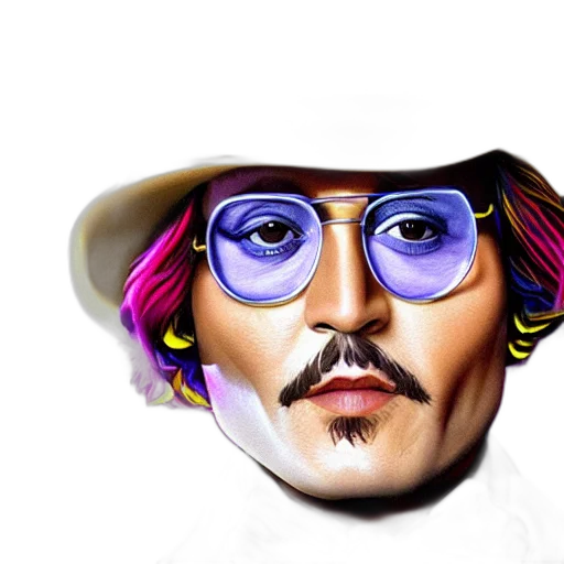 face, hat, mask, photorealistic, cartoon, concept art, comic book art, portrait transparent PNG cut-out