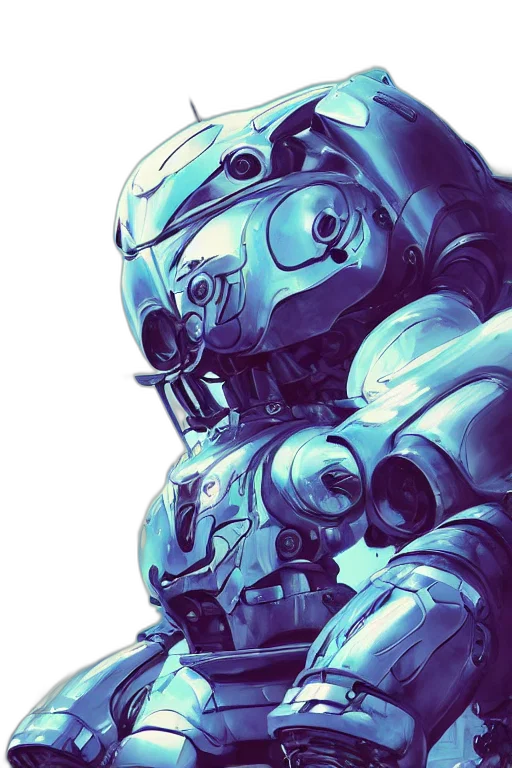 robot, face, weapon, creature transparent PNG cut-out
