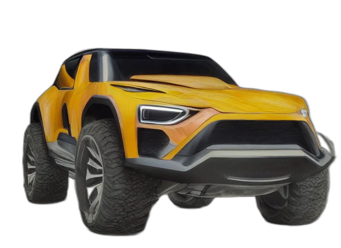 car, 3d render, concept art, photorealistic, concept, non, coloring, pencil transparent PNG cut-out