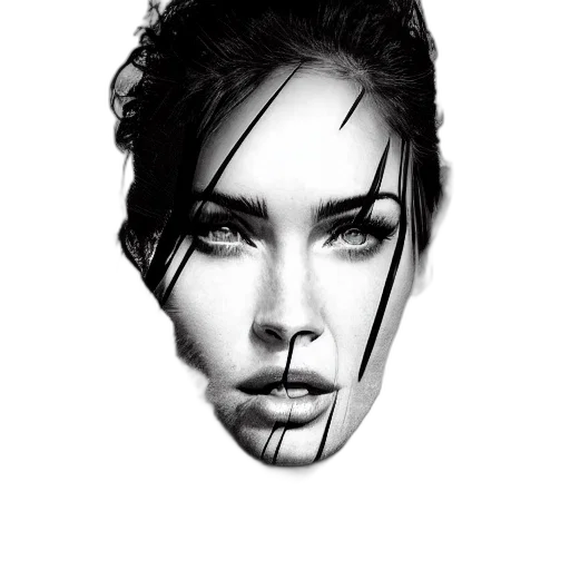 face, mask, jewelry, hair, photorealistic, pencil sketch, fantasy art, comic book art transparent PNG cut-out