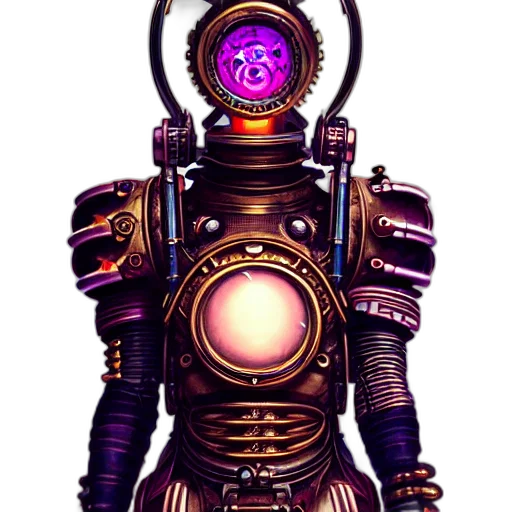 robot, staff, weapon, creature transparent PNG cut-out
