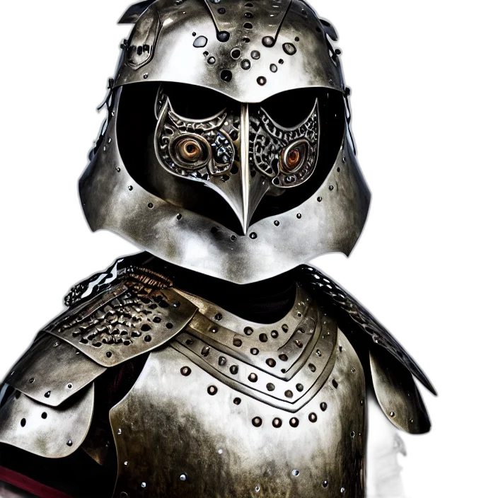 sword, mask, robot, fantasy art transparent PNG cut-out