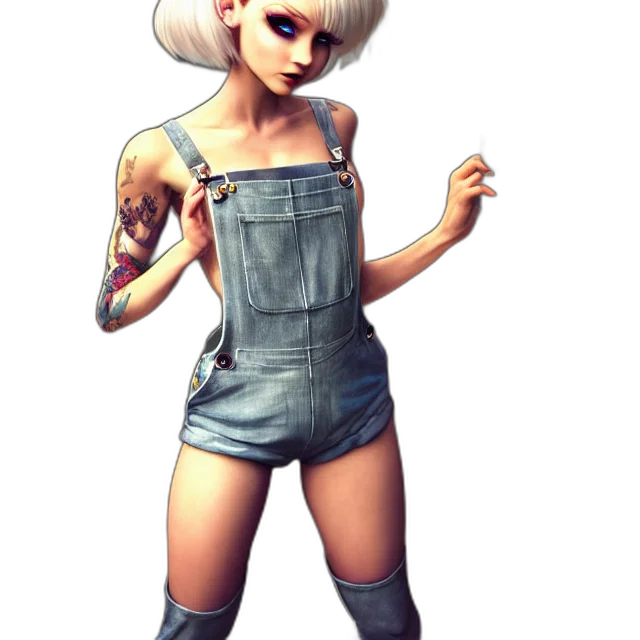 dress, robot, staff, hat, concept art, cartoon, 3d render, fantasy art transparent PNG cut-out