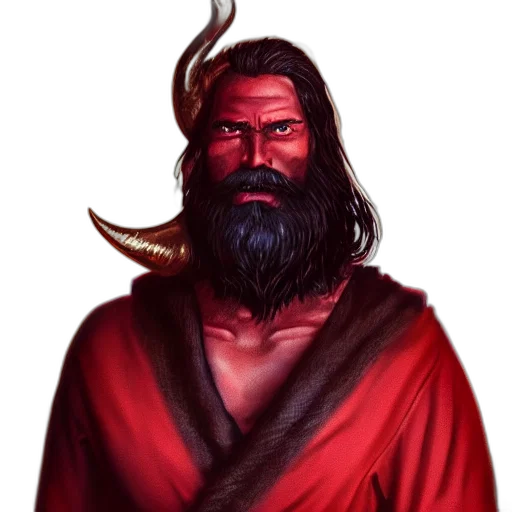 face, fantasy art, concept art, comic book art, photorealistic, red, dnd, render transparent PNG cut-out