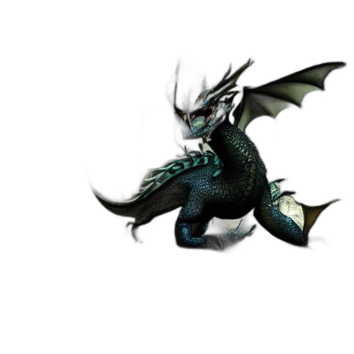 dragon, creature, animal, staff, concept art, fantasy art, 3d render, pixel art transparent PNG cut-out