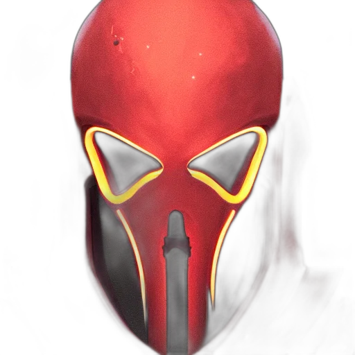 mask, face, robot, weapon, concept art, fantasy art, 3d render, anime transparent PNG cut-out