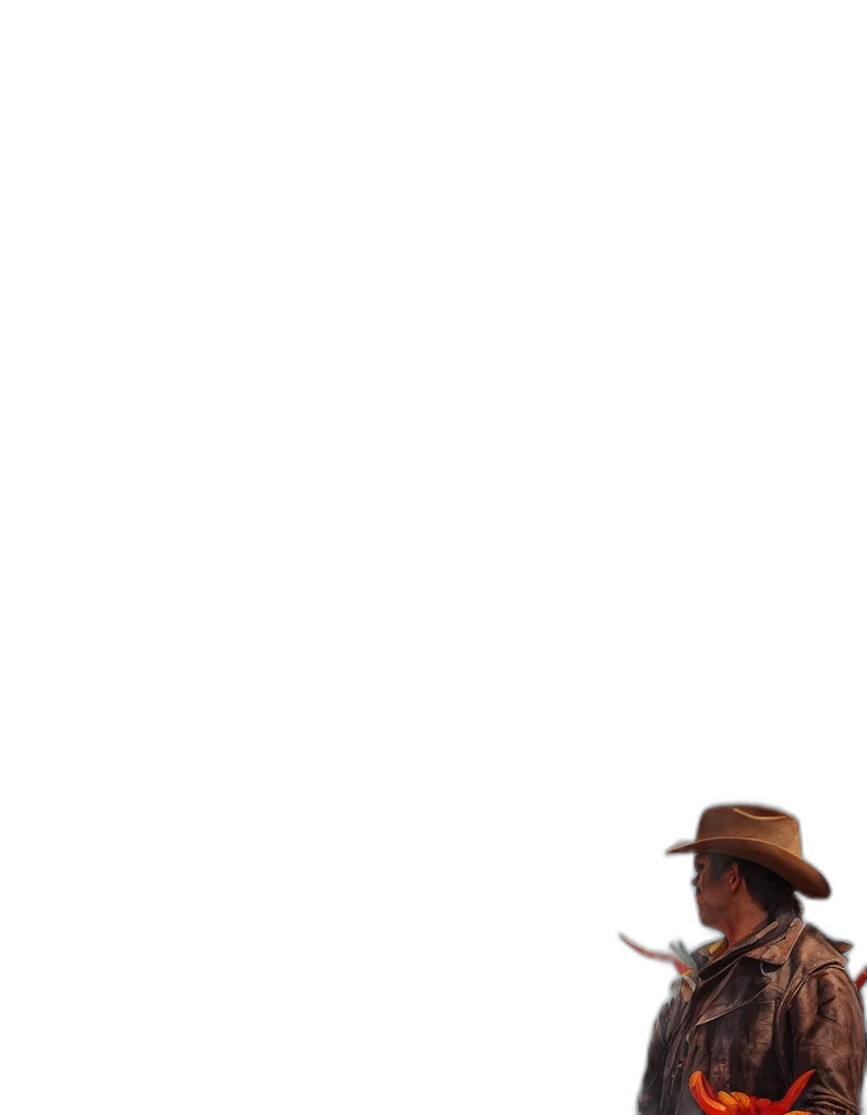 hat, staff, weapon, robot transparent PNG cut-out