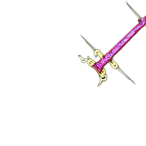sword, weapon, jewelry, staff, 3d render, pixel art, concept art, vaporwave transparent PNG cut-out