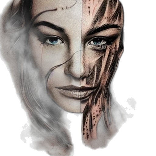 face, mask, photorealistic, fantasy art transparent PNG cut-out