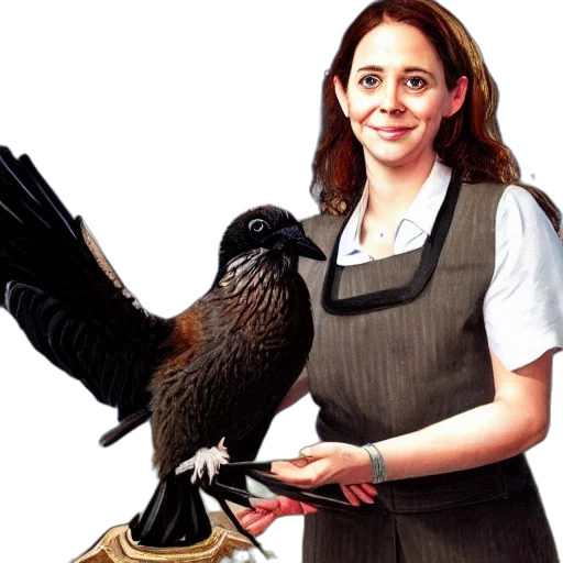 staff, animal, photorealistic, oil painting transparent PNG cut-out