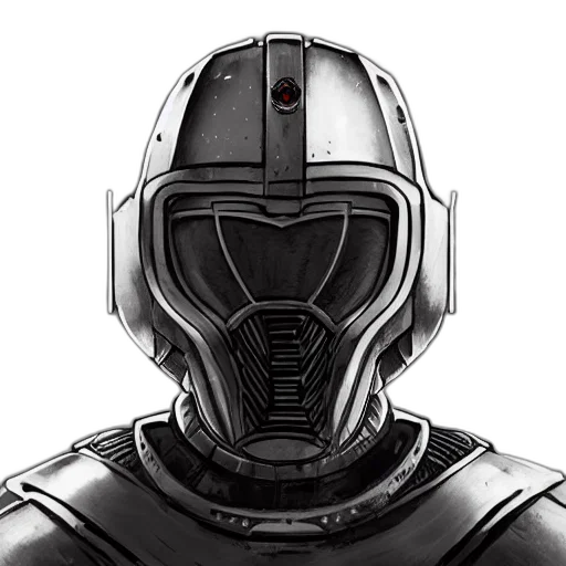 robot, mask, face, concept art transparent PNG cut-out