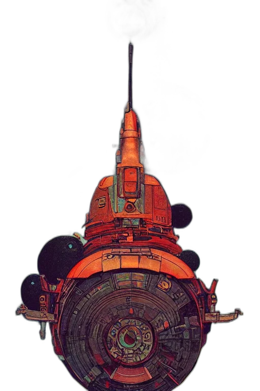 weapon, staff, crown, robot transparent PNG cut-out