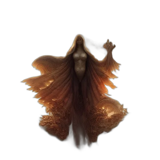 hair, dress, creature, crown, concept art, fantasy art, watercolor, 3d render transparent PNG cut-out