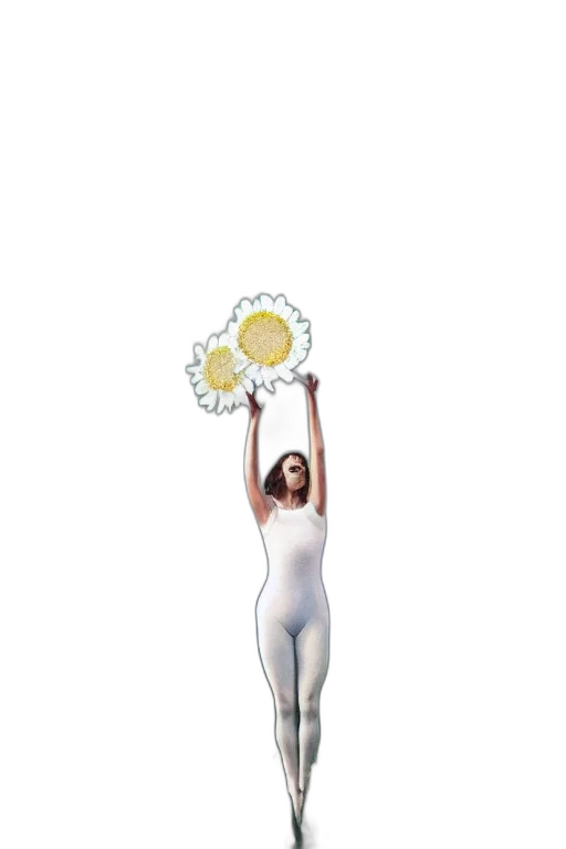 dress, flower, staff, umbrella transparent PNG cut-out