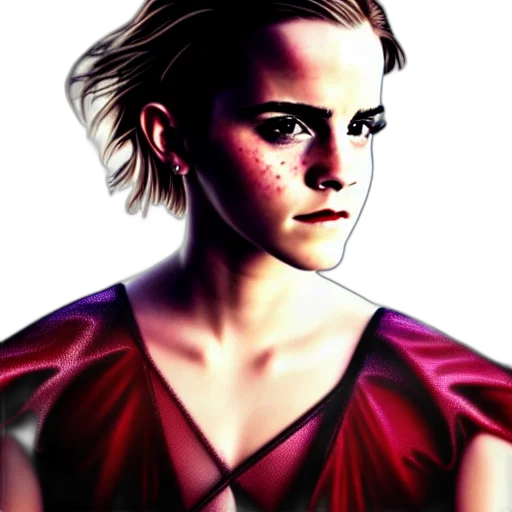 face, dress, photorealistic, comic book art, concept art, fantasy art, neon lights, red transparent PNG cut-out