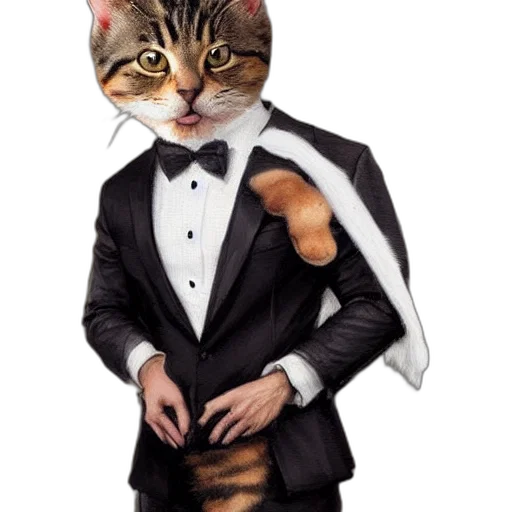 animal, staff, jacket, photorealistic transparent PNG cut-out
