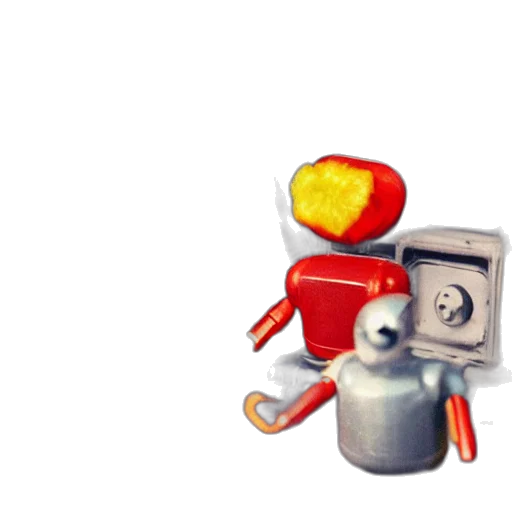 robot, staff, weapon, 3d render transparent PNG cut-out