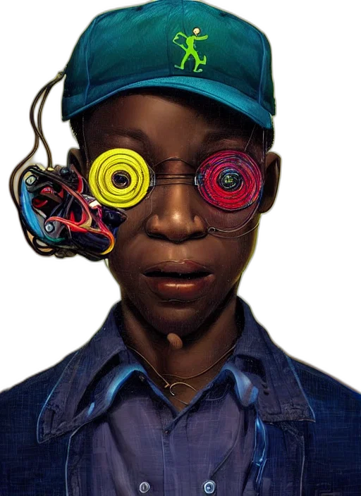 mask, face, robot, hat, cyberpunk, photorealistic, concept art, 3d render transparent PNG cut-out