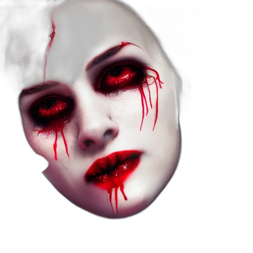 mask, face, creature, photorealistic transparent PNG cut-out